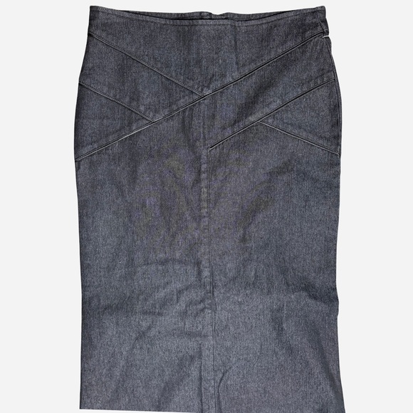 Bisou Bisou Denim Maxi Skirt | Y2K | Jean | Blue | Abstract | Size 2 - Picture 5 of 12